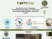 Tablet Screenshot of prodiversitas.org